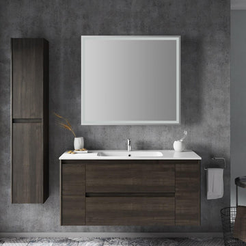 Pax Rectangular Frameless Anti-Fog Aluminum Front/Back-lit Tri-color LED Bathroom Vanity Mirror with Smart Touch Control